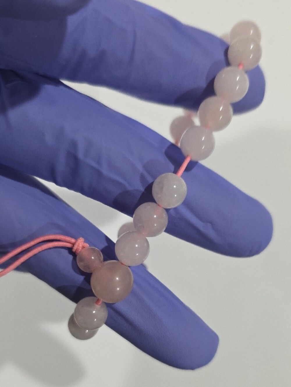 Delicate Rose Quartz Beaded Stretch Bracelet -  Simple and Elegant Women Jewelry - Picture 9 of 9